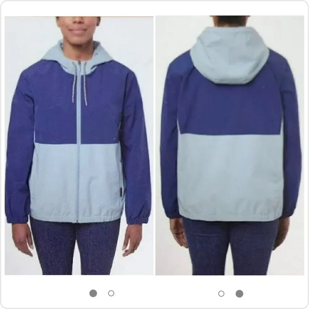 Voyager color block zip front windbreaker sz S